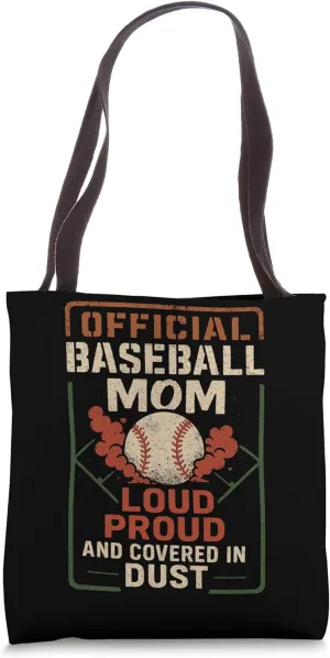 Baseball Mom Dugout Life Game Day Support Team Spirit Tote Bag