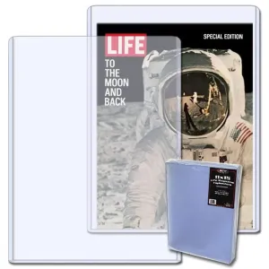 BCW Life Magazine Topload Holder - Pack of 10 | Premium Rigid PVC Construction | 11x15 in, 7mm Holders, Life Magazine Toploaders | For Storage and Display Of Magazines, photos, or prints,