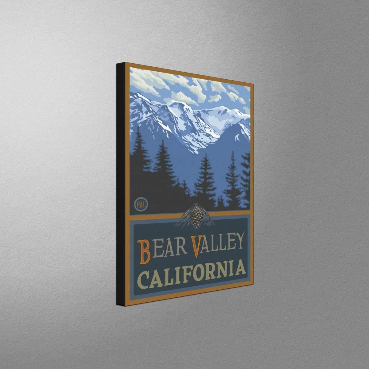 Bear Valley California Snowy Mountain Ridges Giclee Archival Canvas Print Wall Art Décor for Home & Office from Travel Artwork by Artist Paul A. Lanquist 12" x 18"