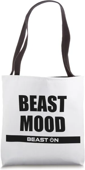 Beast Mood Fitness Workout Gym Bodybuilding Motivation Tote Bag