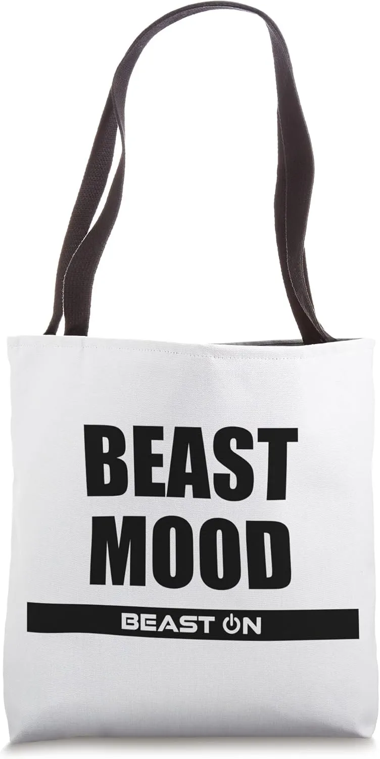 Beast Mood Fitness Workout Gym Bodybuilding Motivation Tote Bag