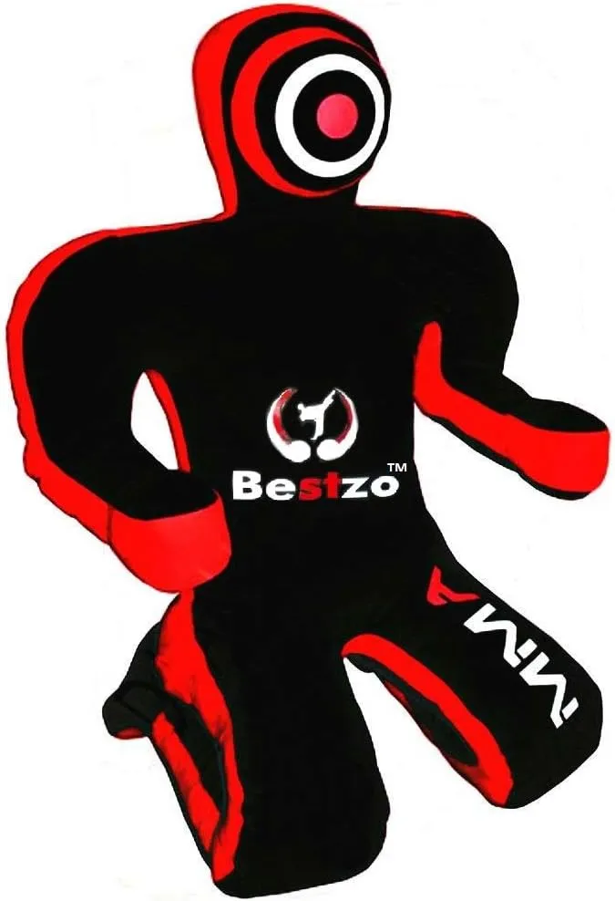 Bestzo MMA Grappling Dummy Brazilian Jiu Jitsu Dummy Wrestling Grappling BJJ Dummy Black, Judo Punching Bag Throwing Dummy for Karate, Boxing Training