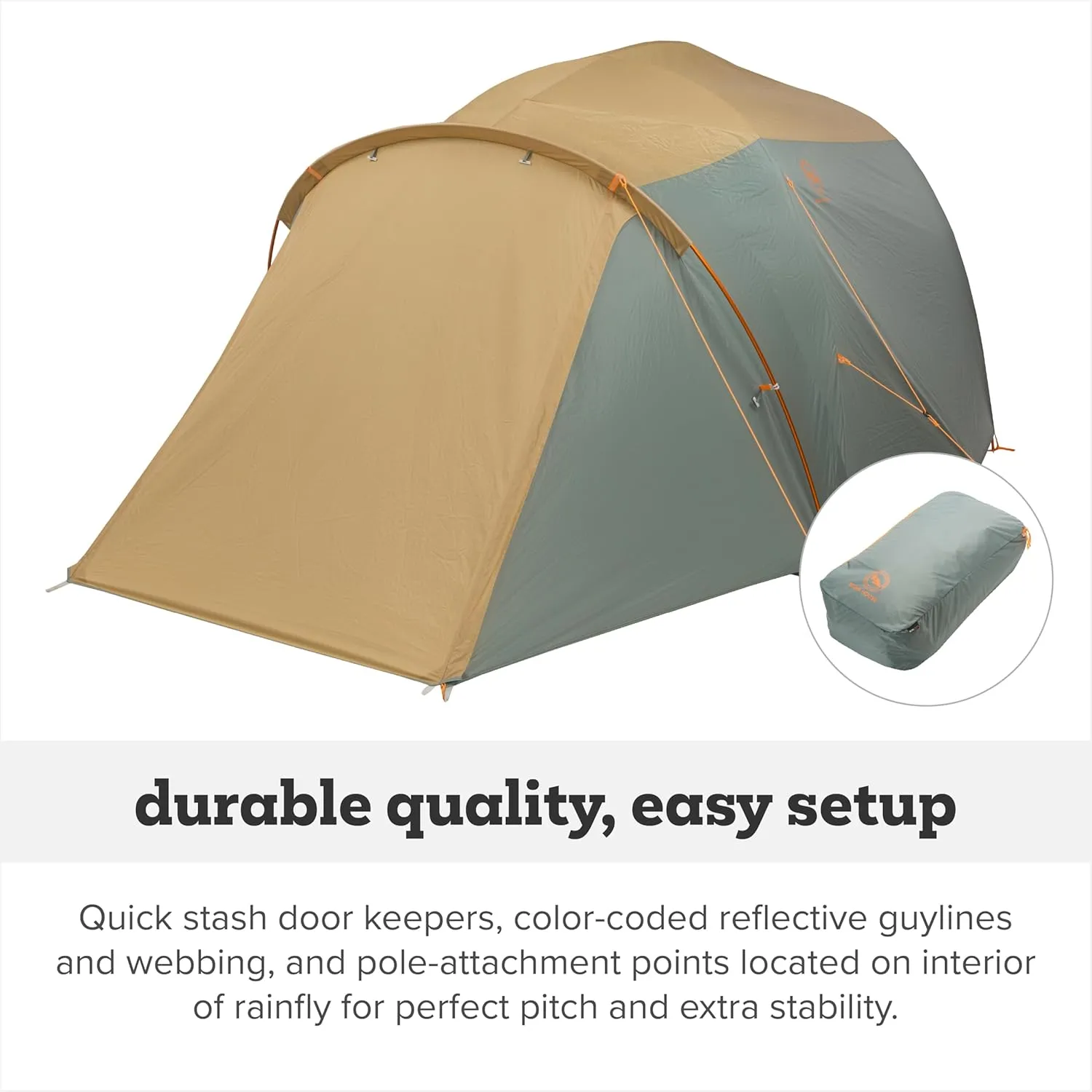 Big Agnes Bunk House - Large Family Tent, 3 Season Waterproof Backpacking Gear, Easy Set Up for Groups