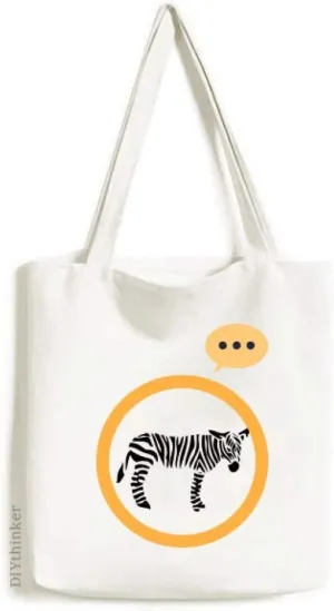 Black Animal Pinto Outline Natural Expression Gift Sack Canvas Tote Shoulder Bag