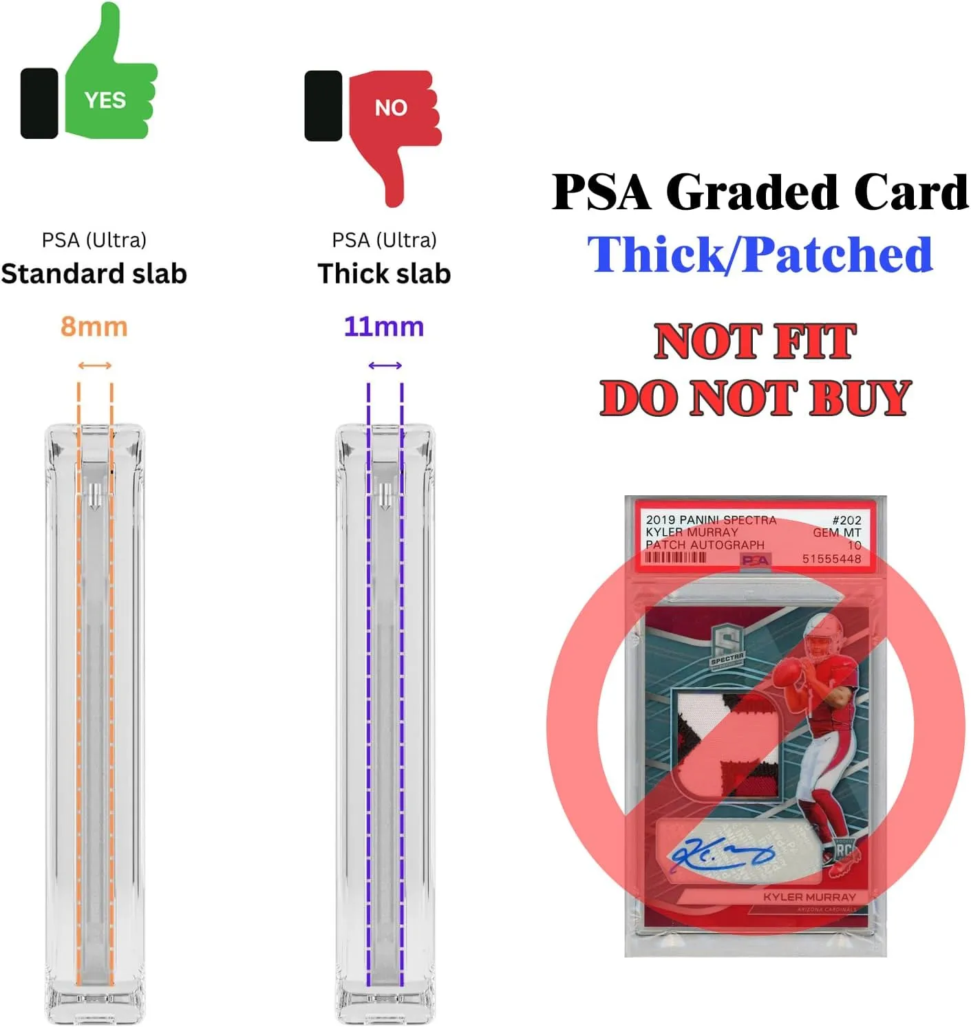 Black PSA Card Display Table Top Frame Stand - 3 Card Holder for PSA Graded Cards - Baseball Card Frame -Collectibles Sports Card Stands for Showcase Display (3-Slot Desktop Frame)