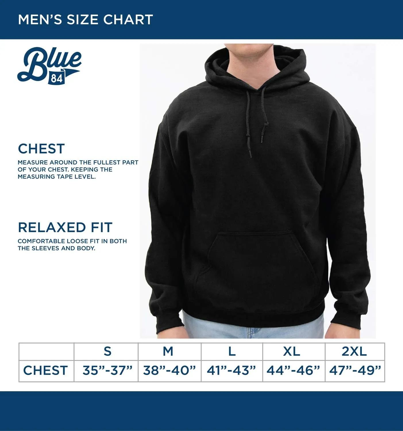 Blue 84 Men's Hoodie Line Up Team Color