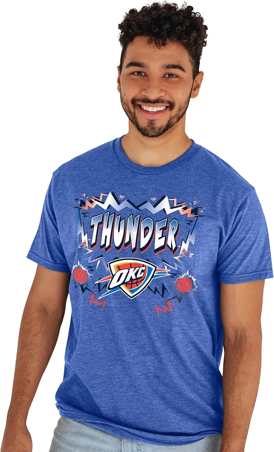 Blue 84 NBA Officially Licensed T-Shirt Heathered Team Color Basketball