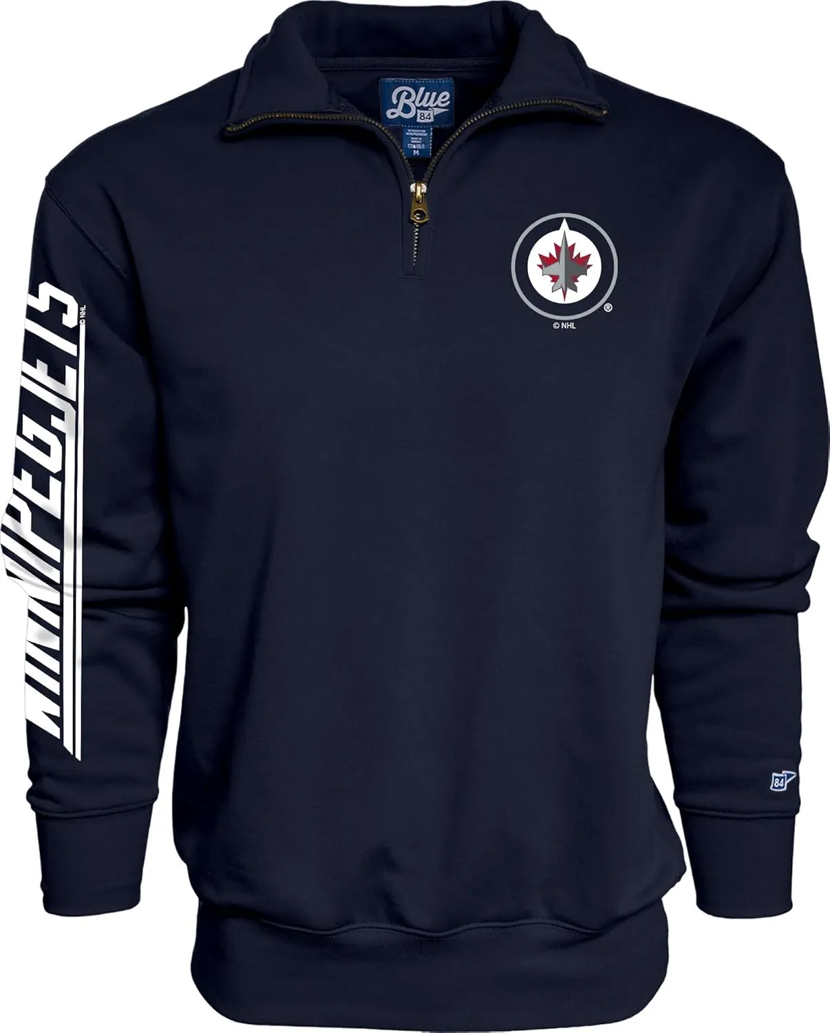 Blue 84 NHL Officially Licensed Quarter Zip Sweatshirt Team Color
