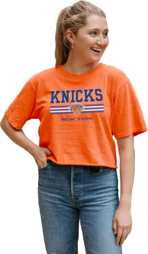 Blue 84 Women's NBA Officially Licensed Crop Top T-Shirt Ringspun Alternate Color