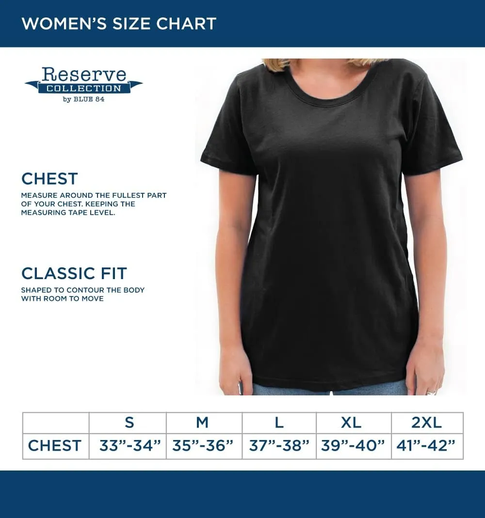 Blue 84 Women's NCAA Officially Licensed T-Shirt Athletic Team Color