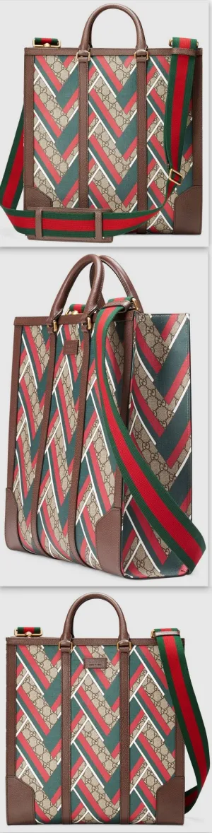 Borsa Shopping GG Chevron Tote