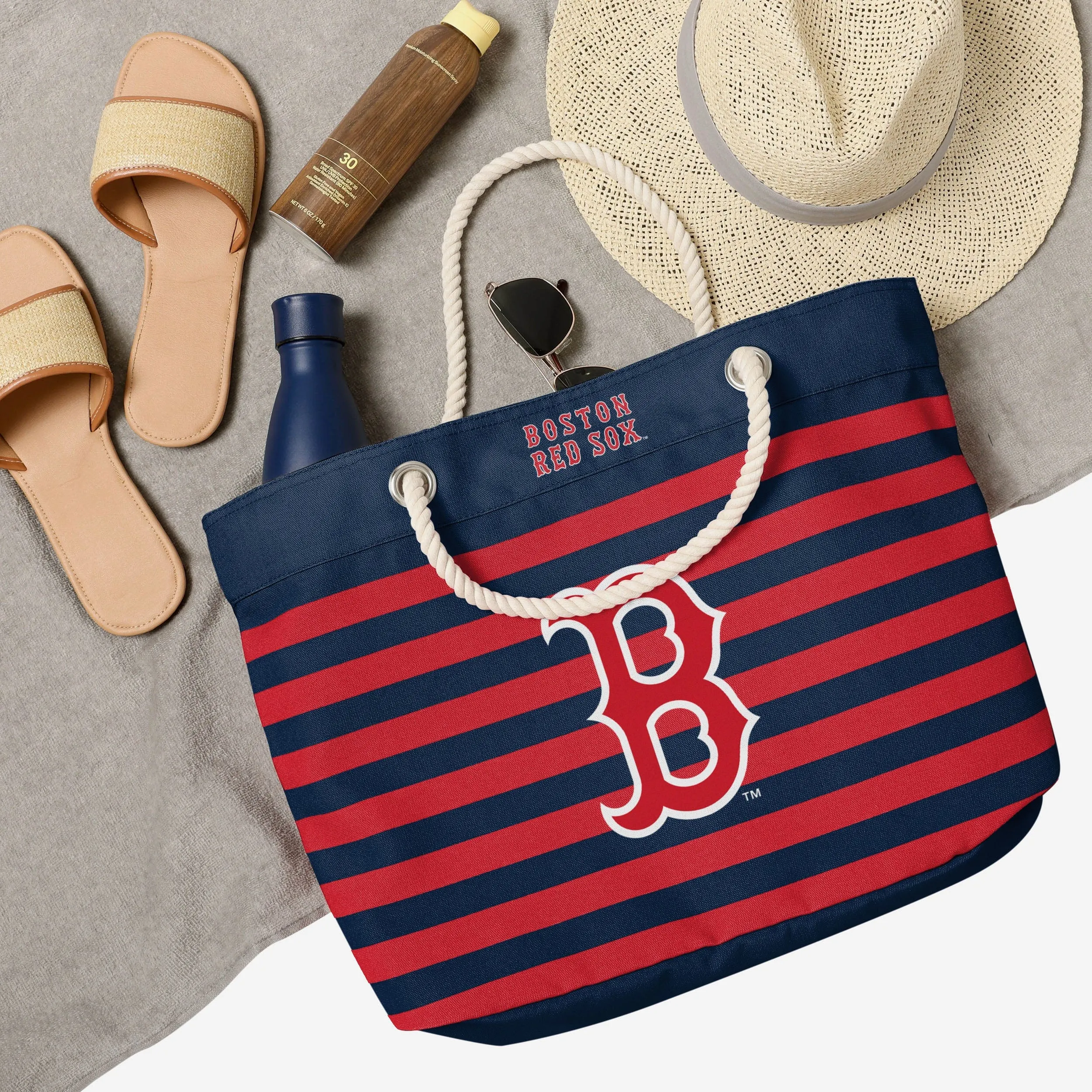 Boston Red Sox Nautical Stripe Tote