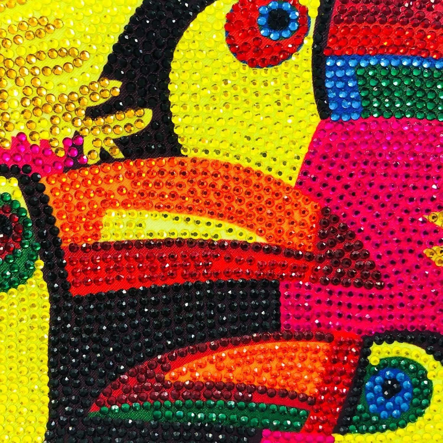 Boutique De FGG Toucan Bird Crystal Clutch Purses for Women Evening Minaudiere Handbags Party Rhinestone Clutch Bag,Mini