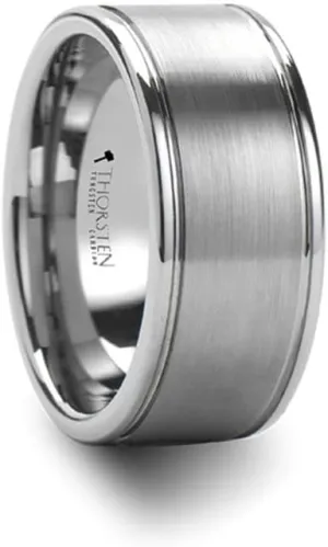 BRIDGEPORT Flat Satin Finish Tungsten Carbide Ring - 6mm - 10mm