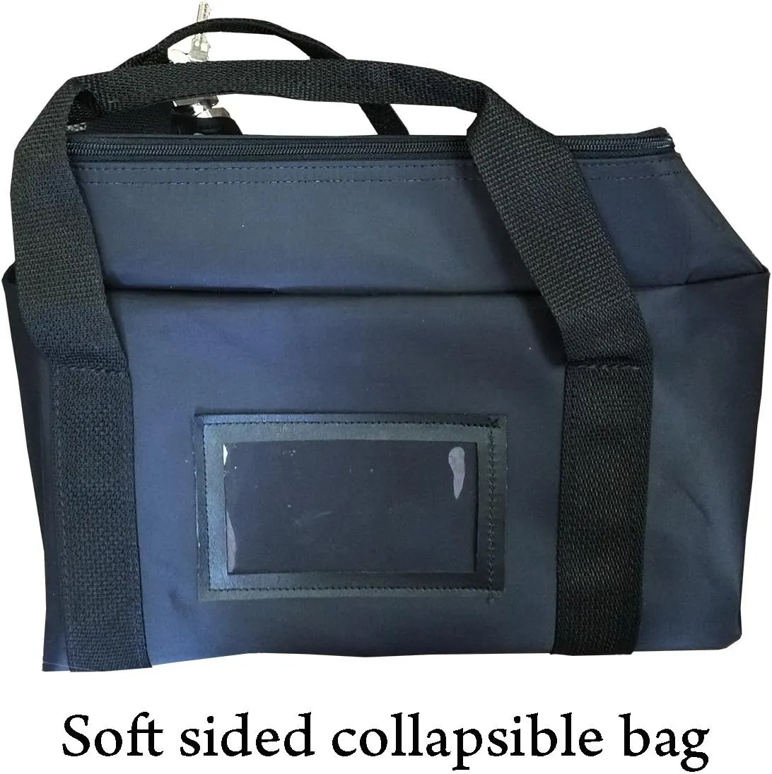 Briefcase Style Locking Document Bag (Navy)