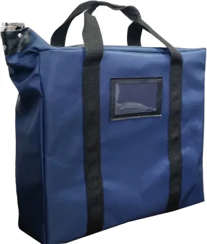 Briefcase Style Locking Document Bag (Navy)