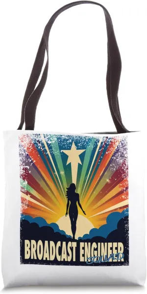 Broadcast Engineer Funny Female Hero Job Women Tote Bag