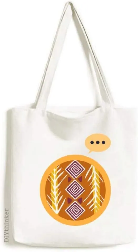 Brown Line Mexico Totems Ancient Civilization Expression Gift Sack Canvas Tote Shoulder Bag