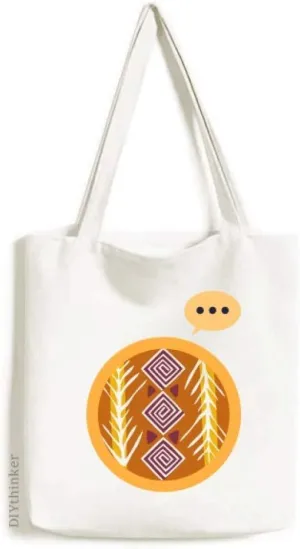 Brown Line Mexico Totems Ancient Civilization Expression Gift Sack Canvas Tote Shoulder Bag