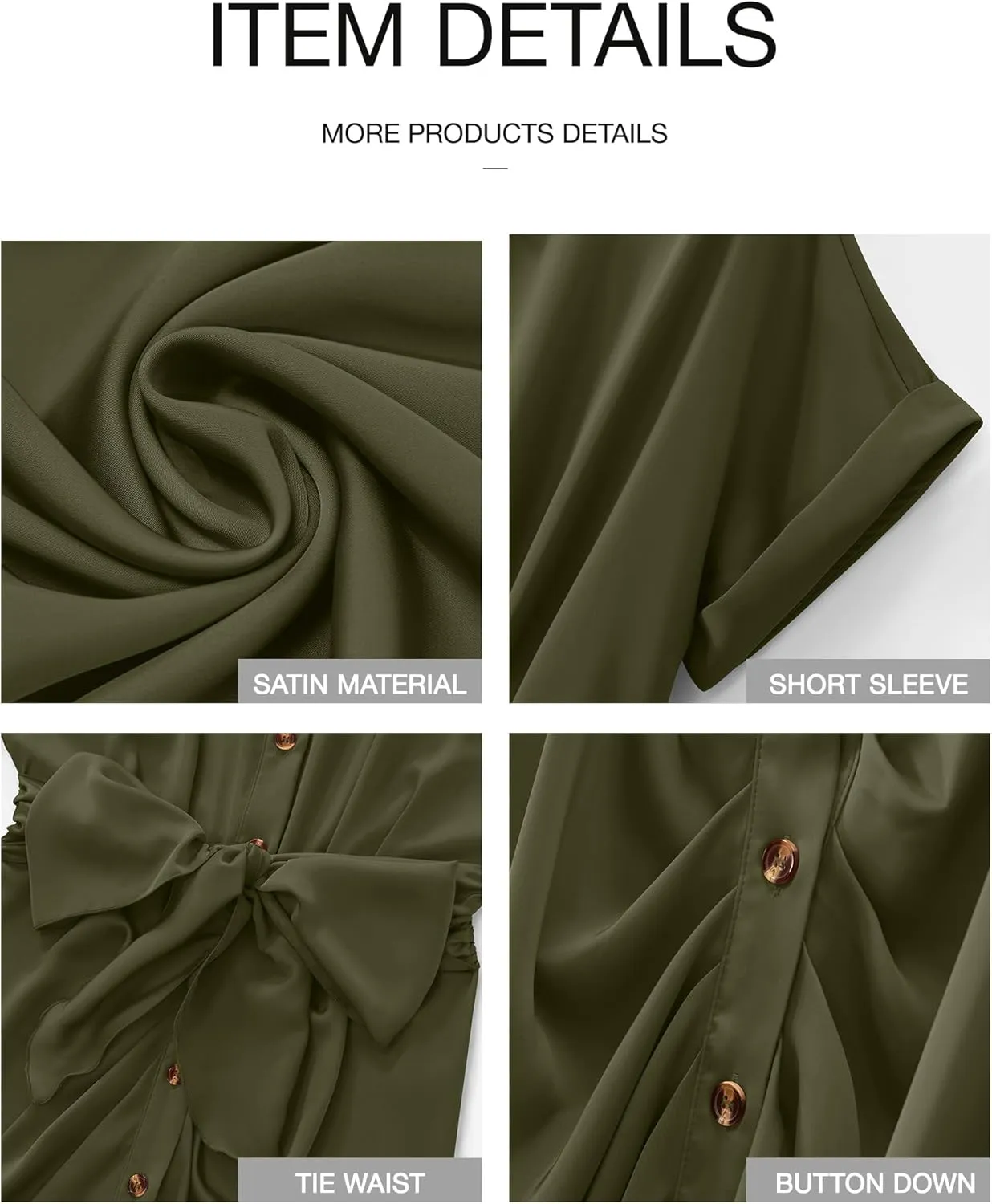 BTFBM 2025 Women Button Down Ruched Shirt Dresses Short Sleeve Lapel V Neck Elegant Party Spring Summer Maxi Satin Dress