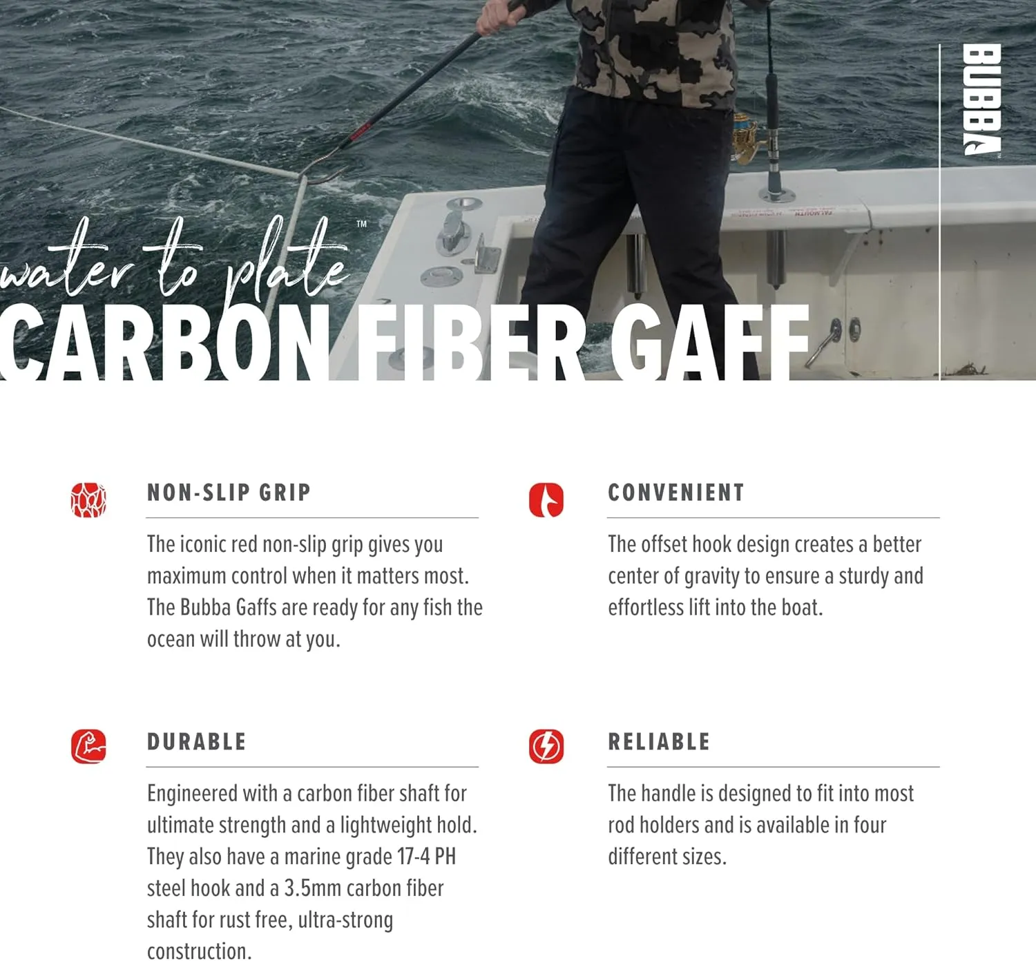 BUBBA 12 Inch E-STIFF Electric Fillet Blade with Ti-Nitride Coated Hollow Stainless Steel Non-Stick Reciprocating Construction for Fishing and Outdoors