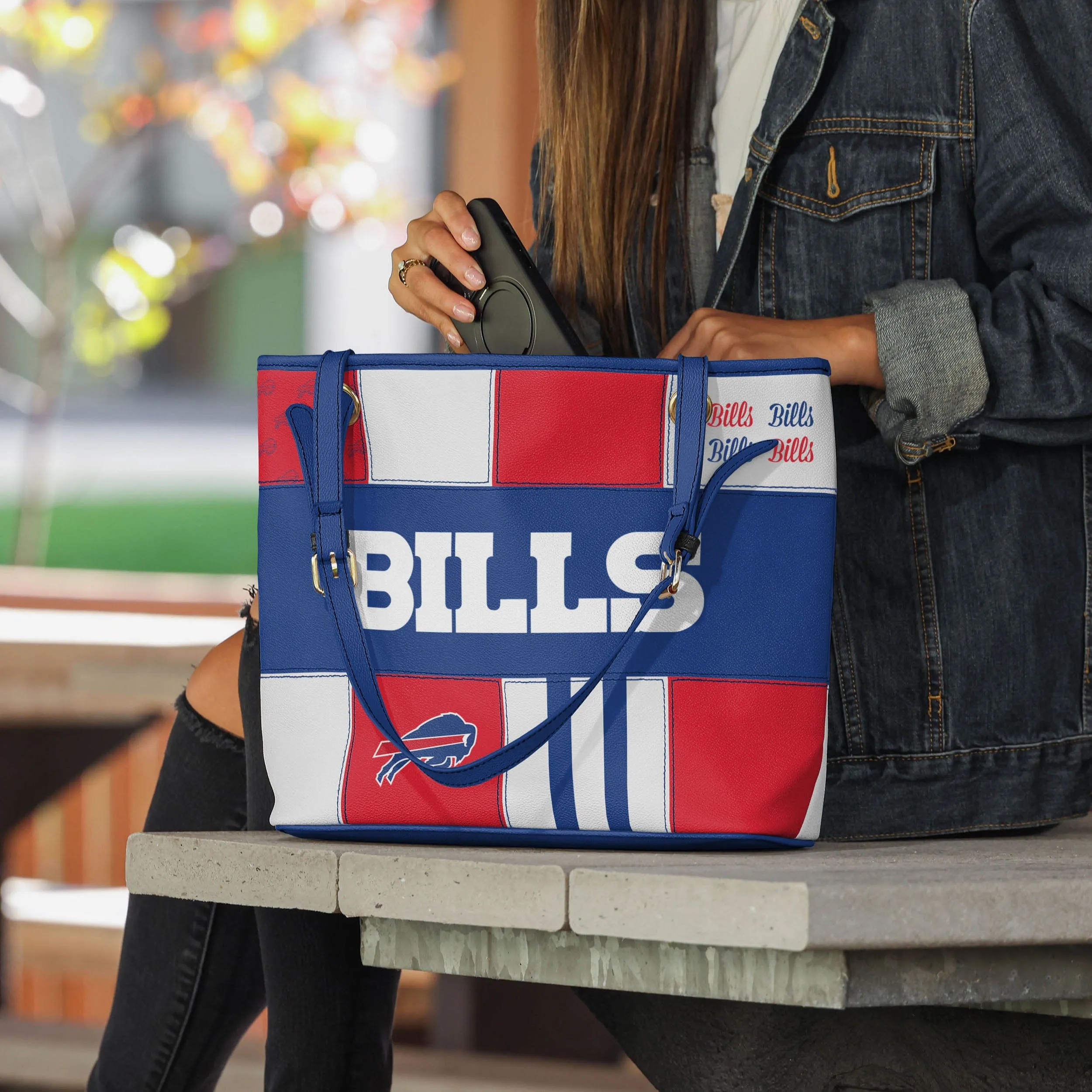 Buffalo Bills Printed Collage Tote