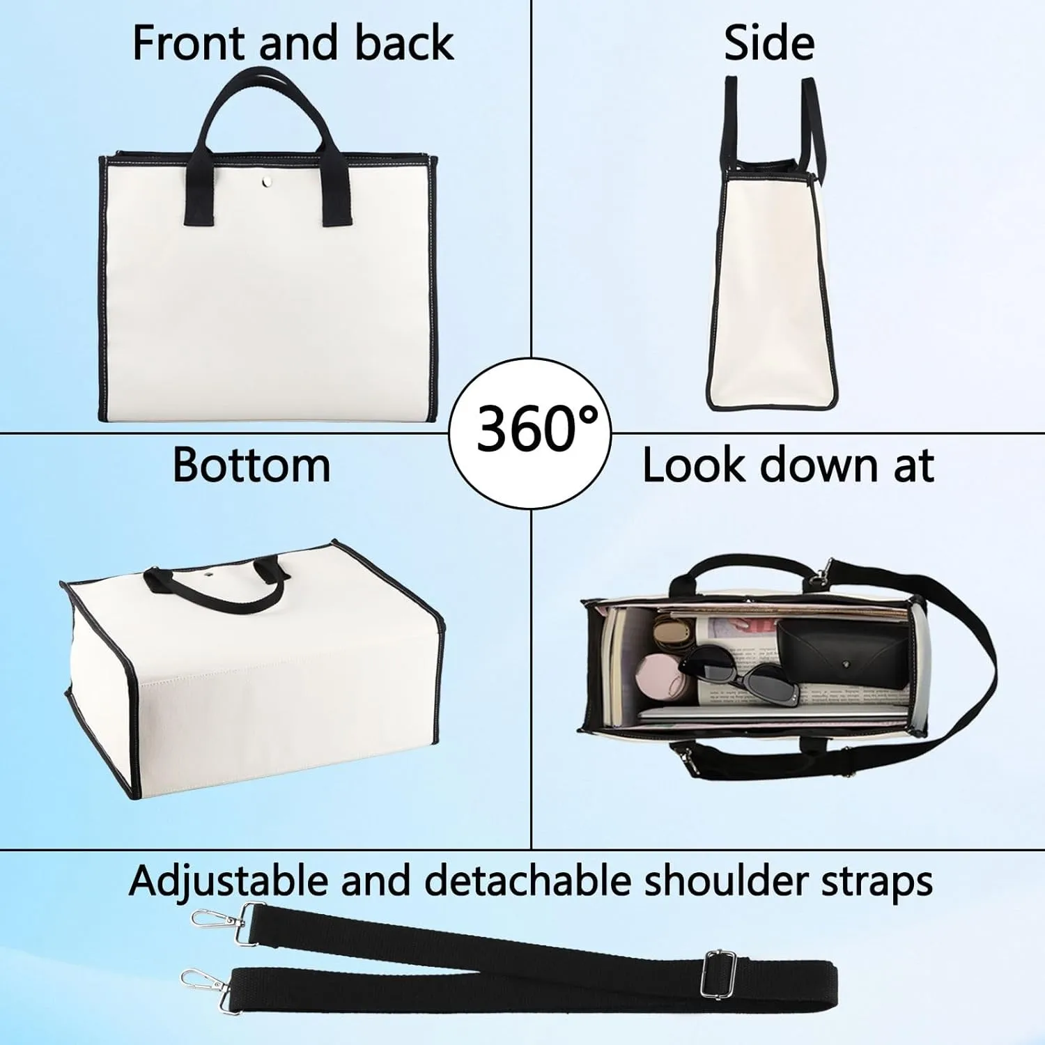 BWWKTOP Italy Canvas Tote Bag Italy Souvenir Gifts Italia Shopping Bag Italia Land Icons Shoulder Bag