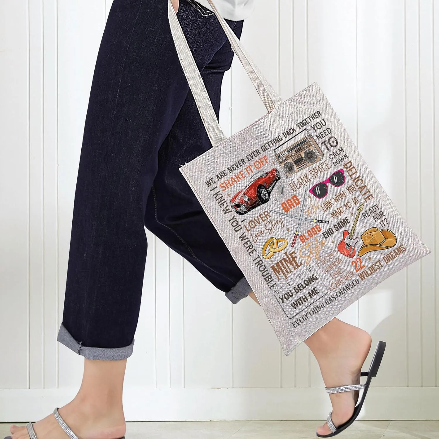 BWWKTOP WZMPA Singer Album Canvas Tote Bag Tour Gifts Song Lyrics Shoulder Bag Merchandise
