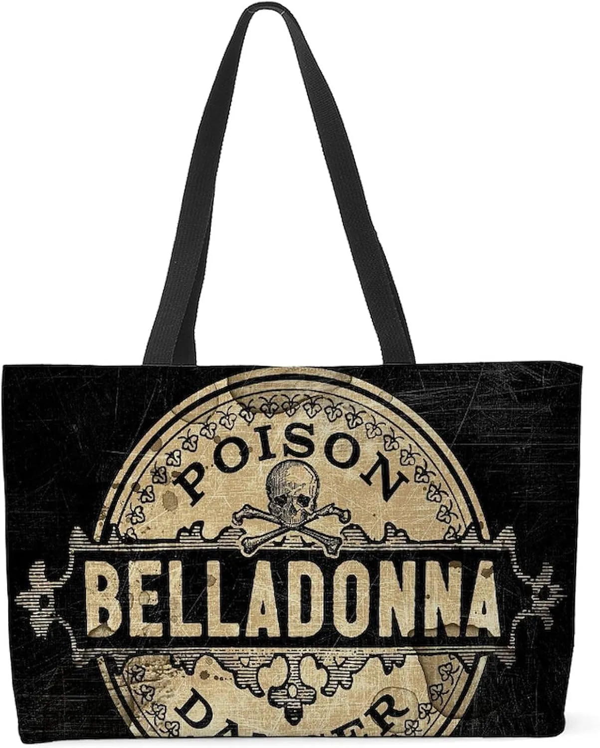 CafePress Halloween Poison Label Belladonna 24"x13" Large Weekender Tote