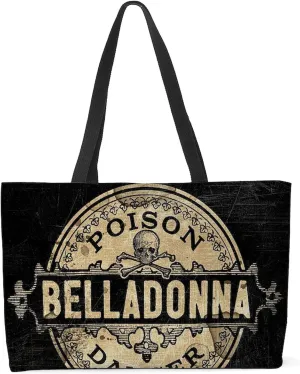 CafePress Halloween Poison Label Belladonna 24"x13" Large Weekender Tote