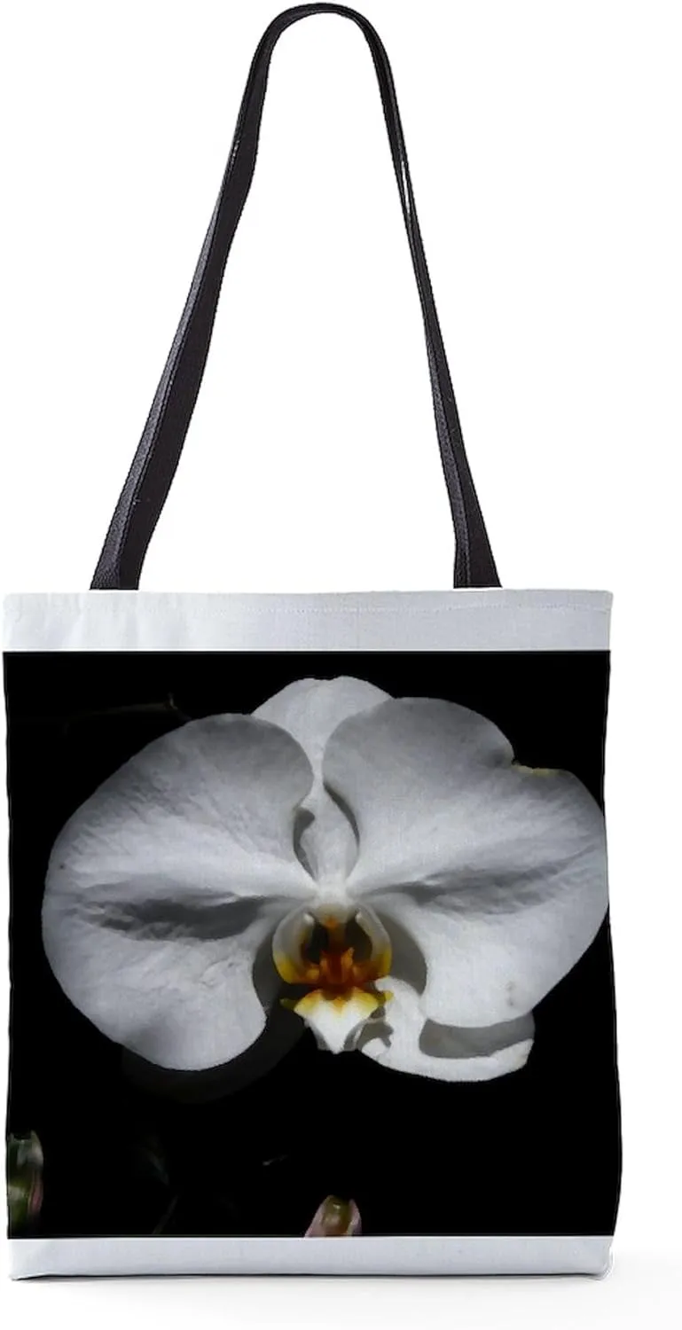 CafePress White Orchid 18"x18" Reusable Grocery Shopping Sling Tote Bag