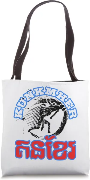 Cambodia Cambodian Proud Khmer Flag Bokator Material Arts Tote Bag
