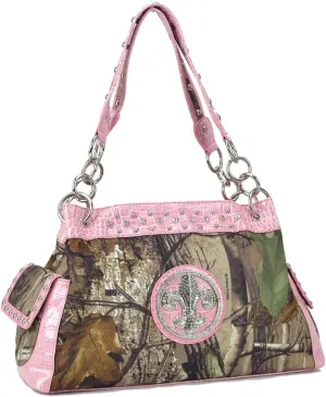 Camouflage Rhinestone Hobo Purses Western Style Handbag Woman Shoulder Bags