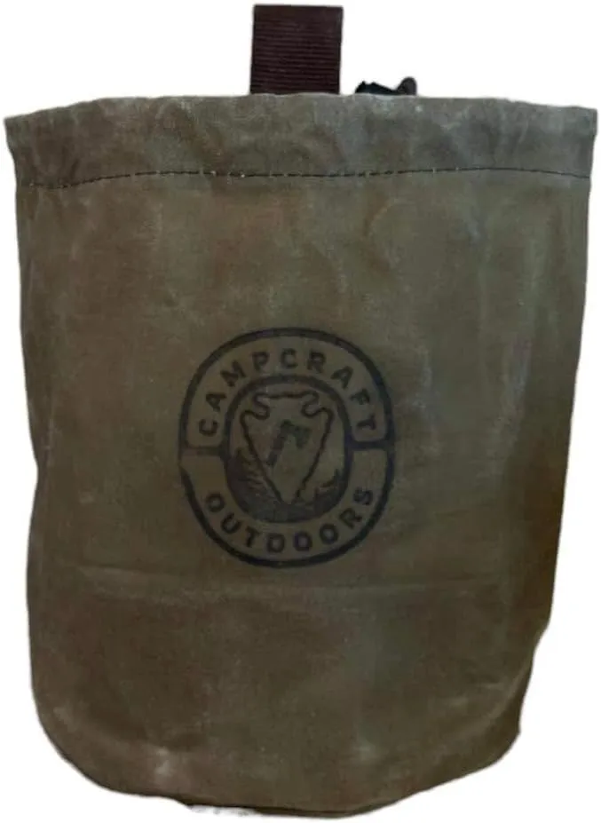 Campcraft Outdoors Bushcraft Cookware Bag, 2QT, Waxed Canvas, Khaki