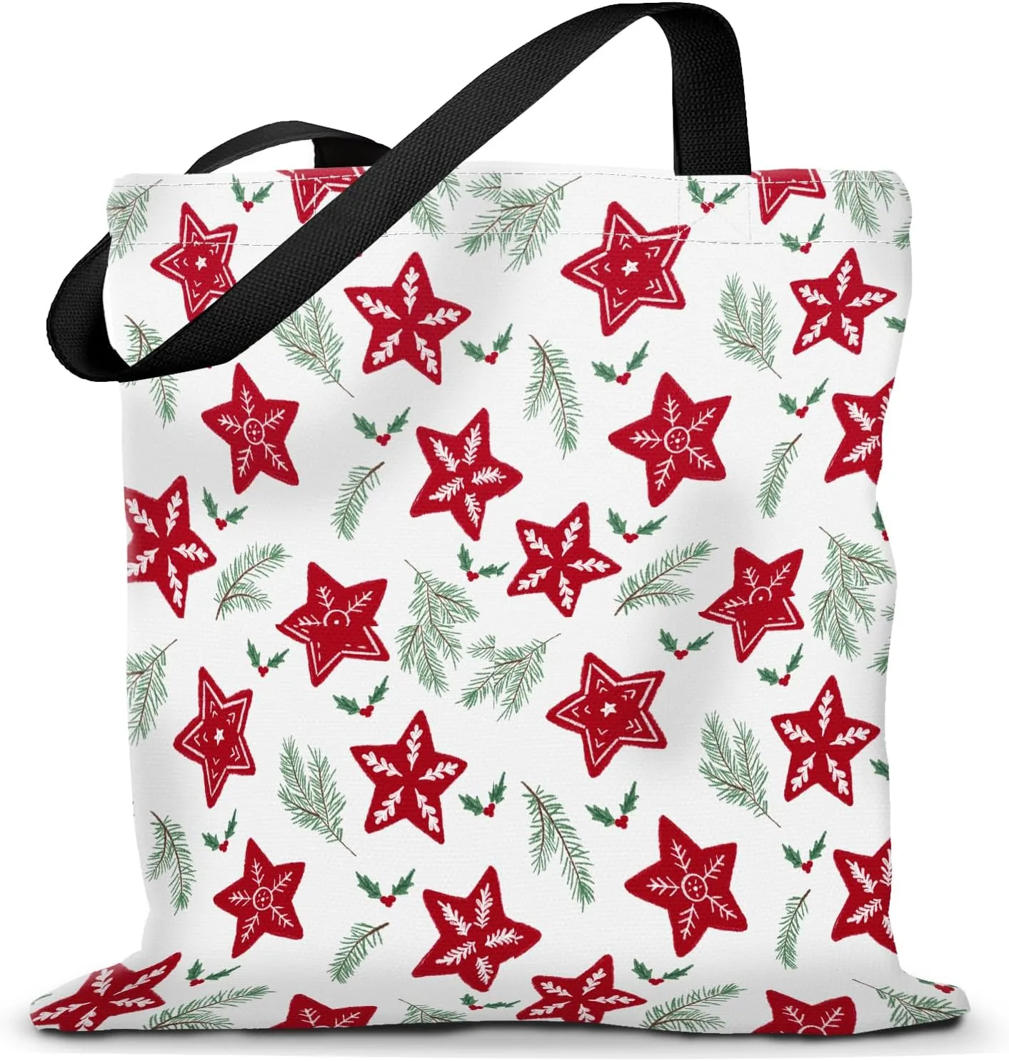 Canvas Tote Bag for Women，Cute Heavy-Duty Shoulder Bag with Zipper Pocket -Travel Tote for Grocery, Gym,Shopping
