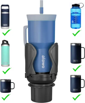 Car Cup Holder Expander, Cup Holder Extender Adapter with Expandable Arm and Adjustable Base, Compatible with Yeti Ramblers, Hydro Flasks，Stanley, Owala Most Coffee Mugs Bottles & Cups