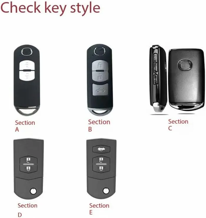 Car Key Fob Cover for Mazda Biante,Zinc Alloy Keys Fob Case Key Fob Shell Car Key Box with Keychain Anti Fall Shockproof Women Men Car Accessories,A-Multi-Colored