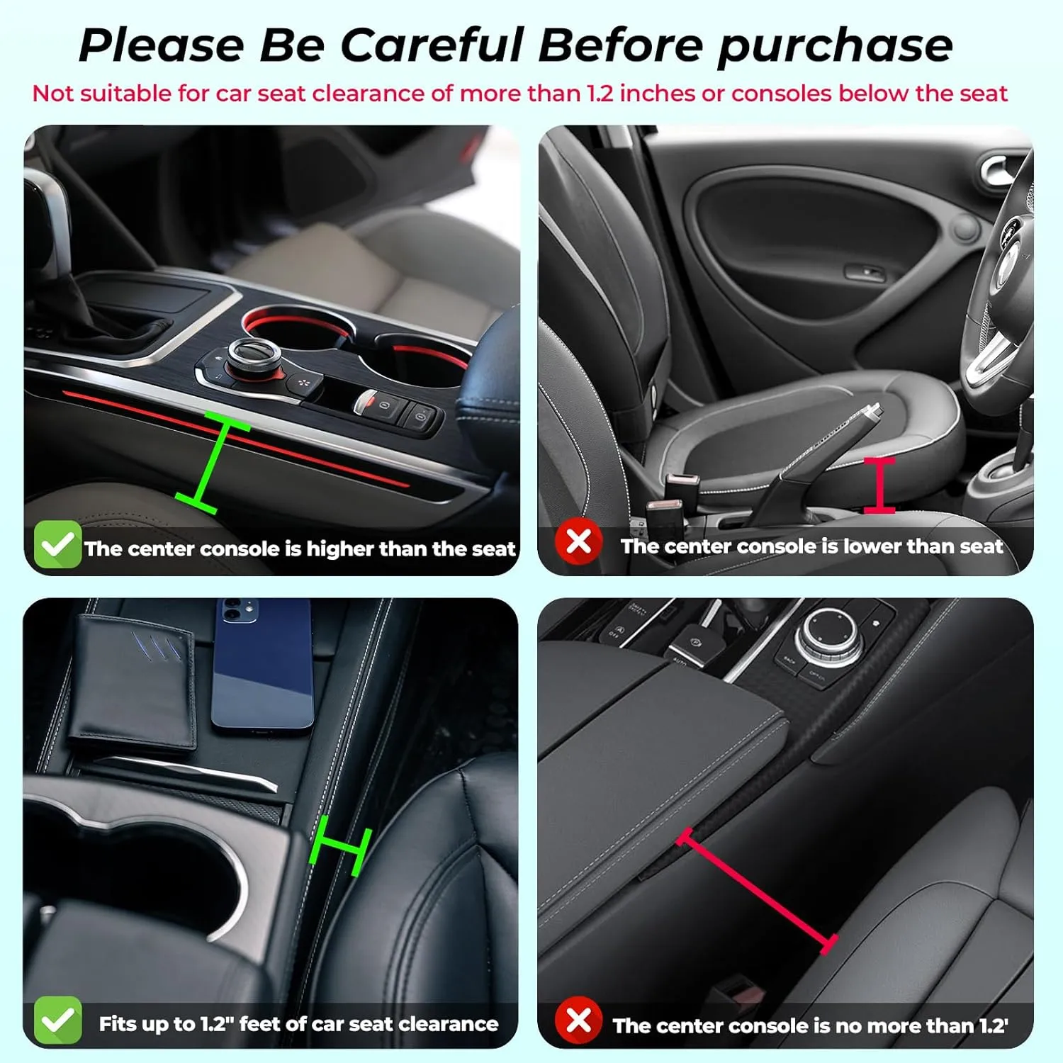 Car Seat Gap Filler Organizer, Car Seat Organizer, Seat Gap Storage Box with Cup Holders for Drink, Car Leather Cup Holder Gap Bag Front Seat for Holding Phone, Sunglasses,Keys, cards(Black Driver's )