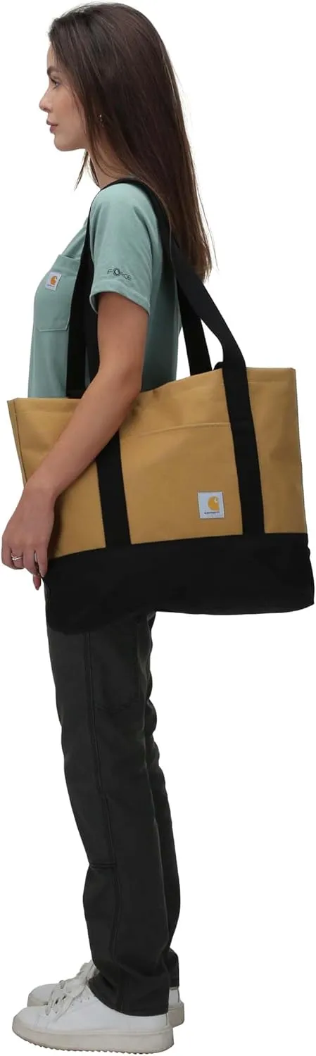 Carhartt Classic Vertical Open Tote Bag, Durable Water Repellent Material W/Hand and Shoulder Straps