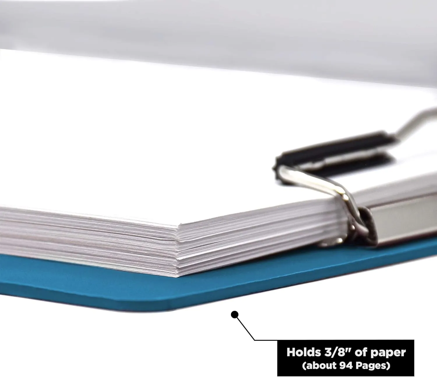 Carstens Heavy Duty Low-Profile Clipboard with Cover – Plastic, Blue