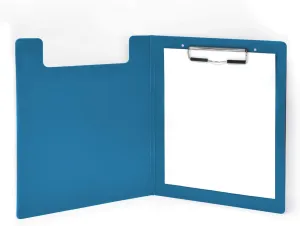 Carstens Heavy Duty Low-Profile Clipboard with Cover – Plastic, Blue