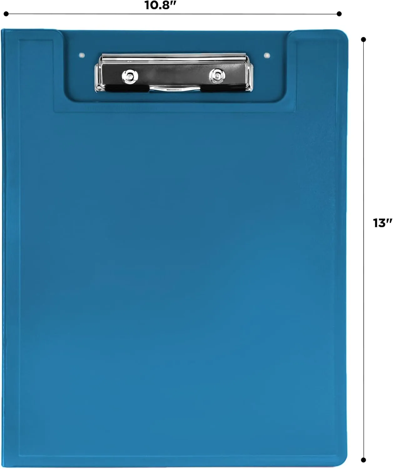 Carstens Heavy Duty Low-Profile Clipboard with Cover – Plastic, Blue