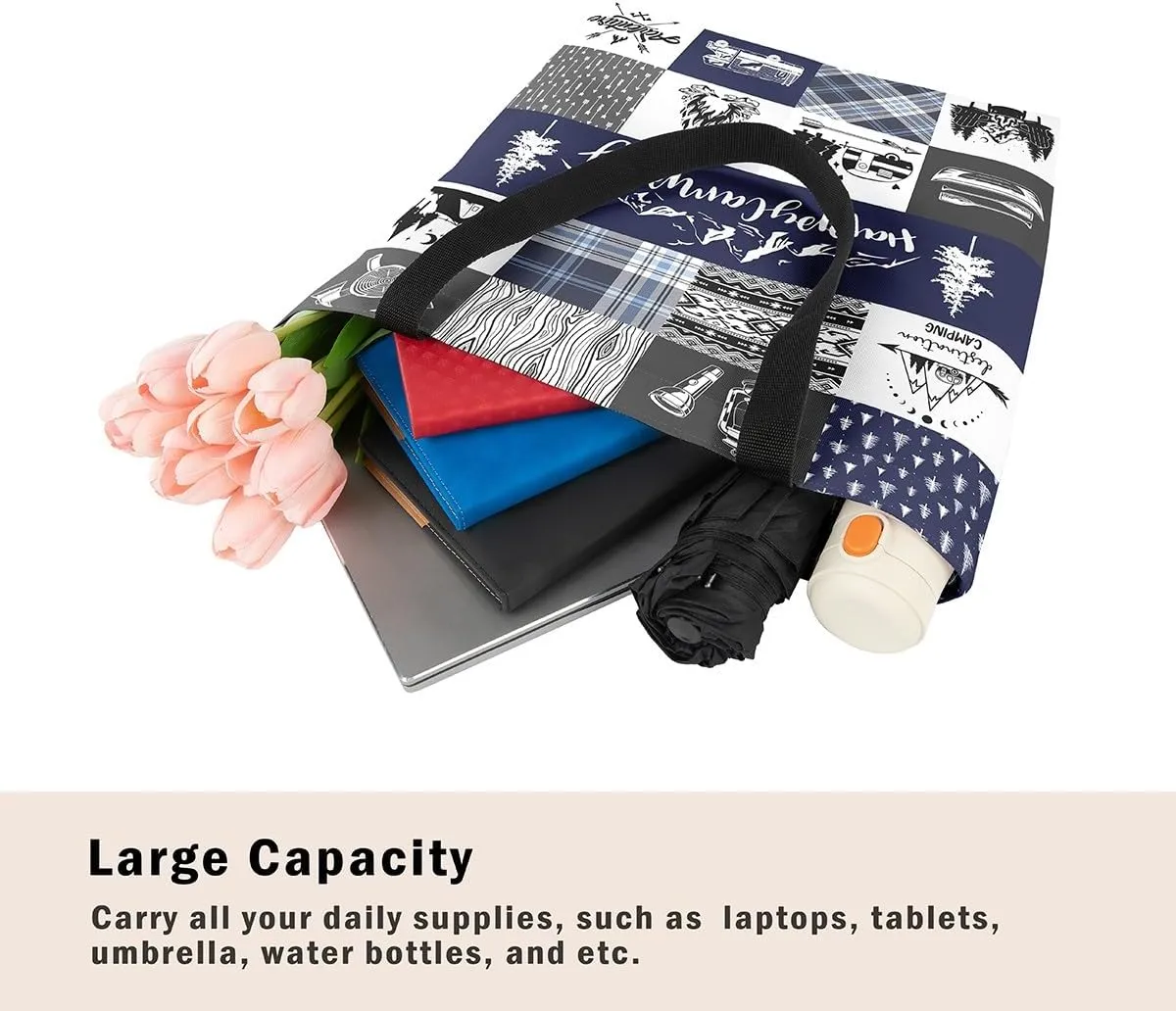 Castle Fairy Canvas Tote Bag Aesthetic for KIds Teens Adult,Modern HD Painting Reusable Grocery Handbag