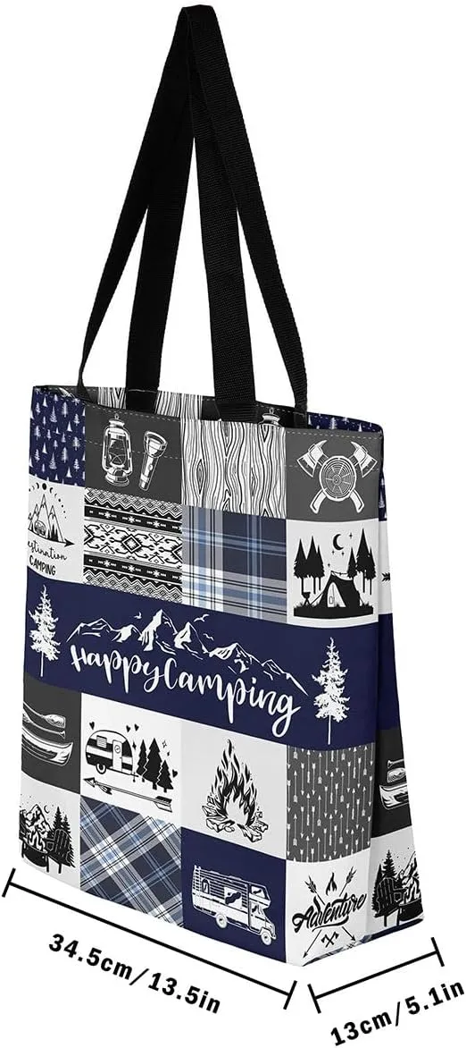 Castle Fairy Canvas Tote Bag Aesthetic for KIds Teens Adult,Modern HD Painting Reusable Grocery Handbag
