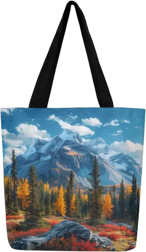 Castle Fairy Eiffel Tower Canvas Tote Bag Autumn French Style Street Shoulder Bag for Women