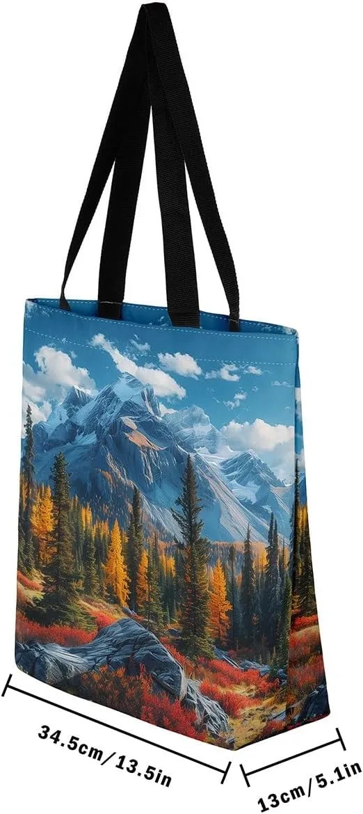 Castle Fairy Eiffel Tower Canvas Tote Bag Autumn French Style Street Shoulder Bag for Women