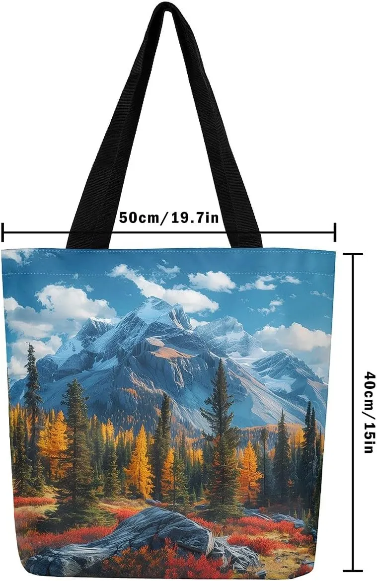 Castle Fairy Eiffel Tower Canvas Tote Bag Autumn French Style Street Shoulder Bag for Women