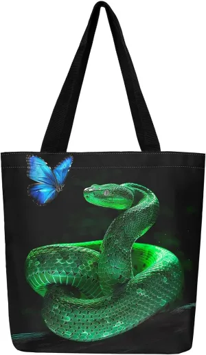 Castle Fairy Women's Canvas Tote Bag for Beach Travel Shopping
