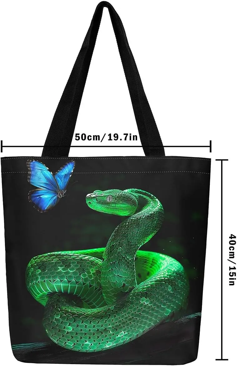 Castle Fairy Women's Canvas Tote Bag for Beach Travel Shopping