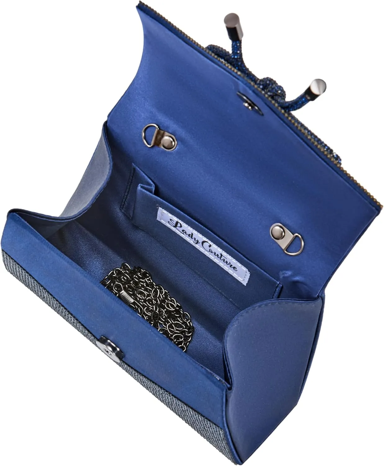 CELINA Rhinestone Covered Bow Detail Evening Clutch Bag